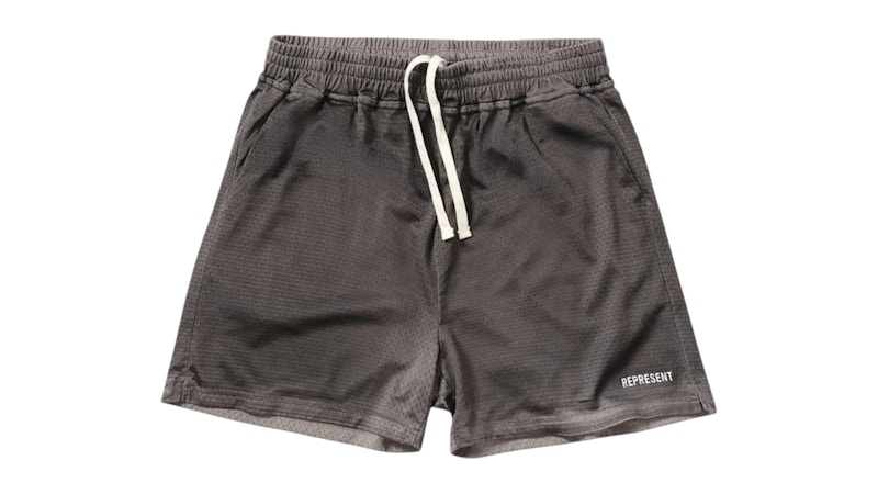 Represent Washed Mesh Shorts Vintage Grijs