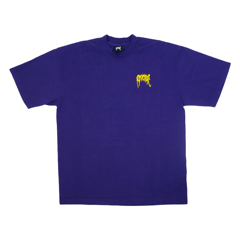 Revenge Basic Embroidered T-shirt Paars
