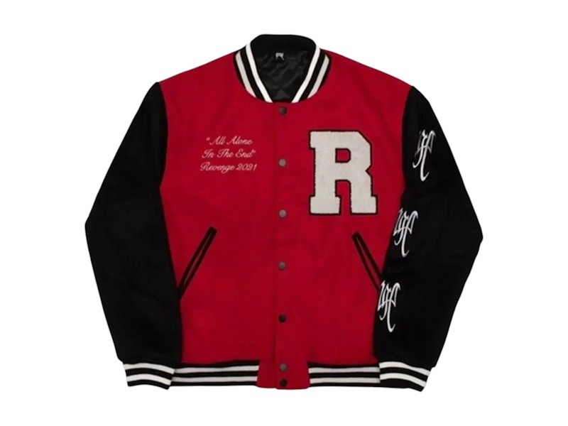Revenge Varsity Skull Jacket Rood