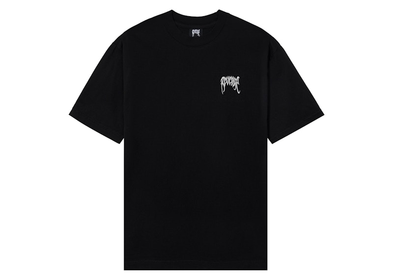 Revenge Embroidered Basic Tee Zwart
