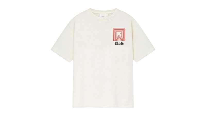 Rhude Chevron Logo Repeat Tee Wit