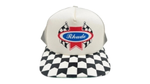 Rhude Chevron Rally Trucker Hat Off Creme