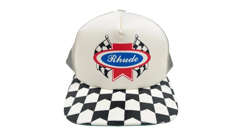 Rhude Chevron Rally Trucker Hat Off Creme