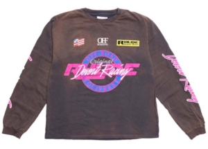 Rhude Desert Racing LS Tee Grijs