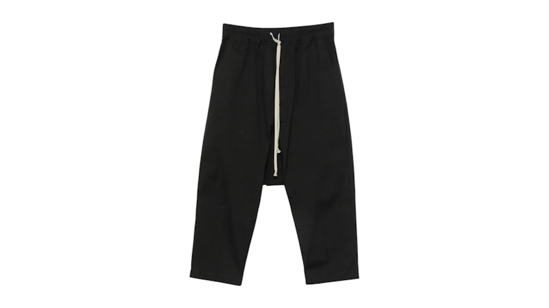 Rick Owens Drawstring Cropped Pants Zwart