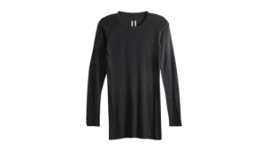 Rick Owens Rib LS Tee Zwart
