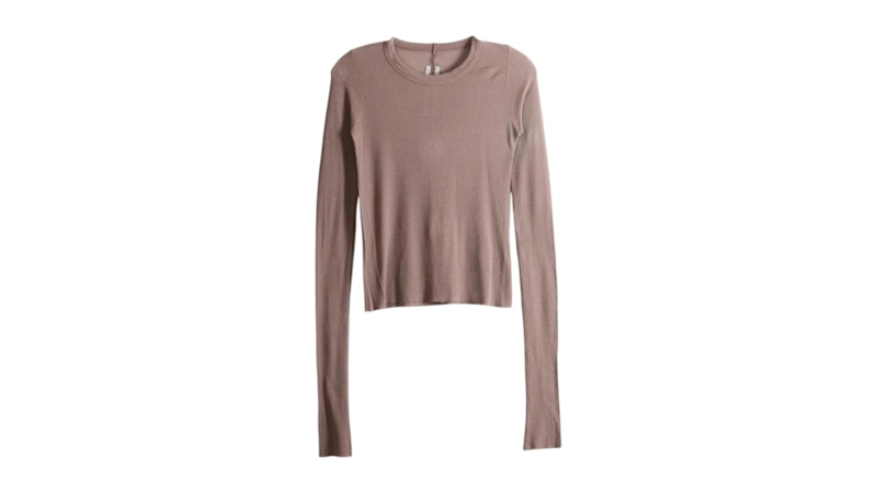 Rick Owens Women’s Cropped Rib LS Tee Grape
