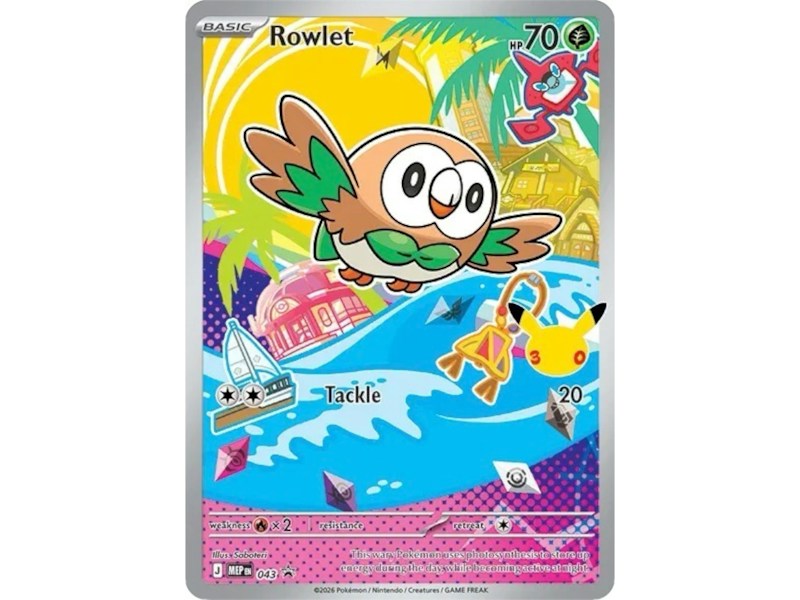 Rowlet 2026 Pokémon Mega Evolution First Partners Collection Promo 43 Ungraded
