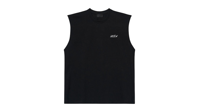 RtA Terry Muscle Tee Cursive Zwart