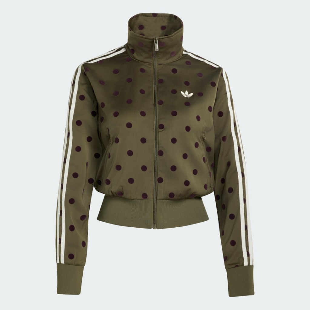 SATIN POLKA DOTS TT Sportjack Olijf