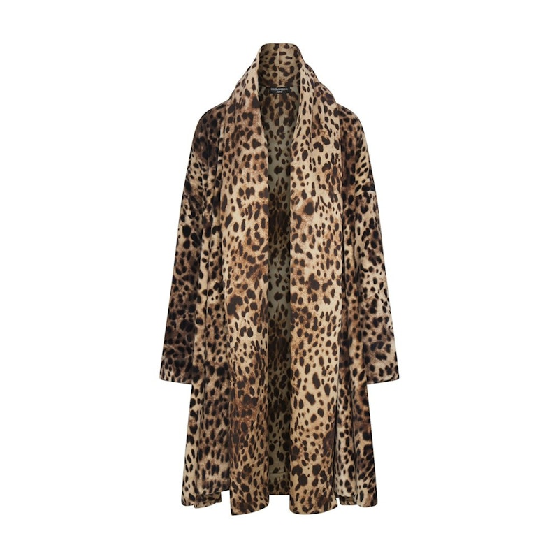 SKIMS x Dolce&Gabbana Silk Terry Robe Leopard Print