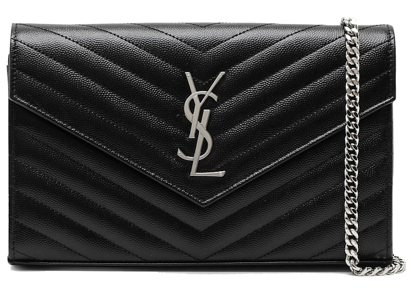 Saint Laurent Envelope Wallet Strap Zwart