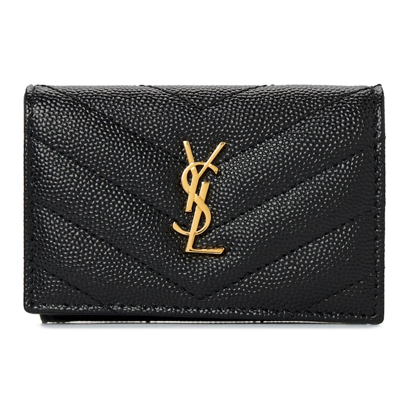 Saint Laurent Monogram Short Wallet Zwart