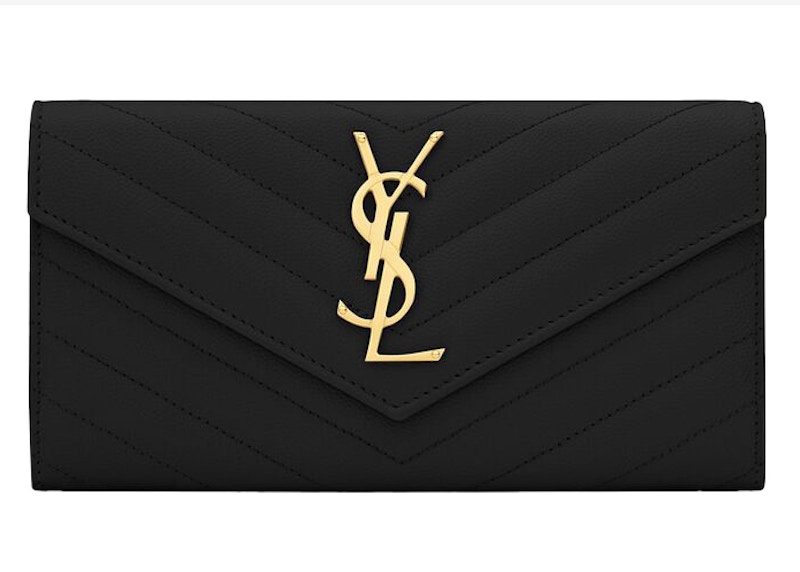 Saint Laurent Wallet Monogram Zwart