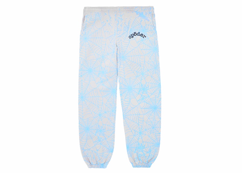 Sp5der AOP Web Sweatpants Heather Grijs