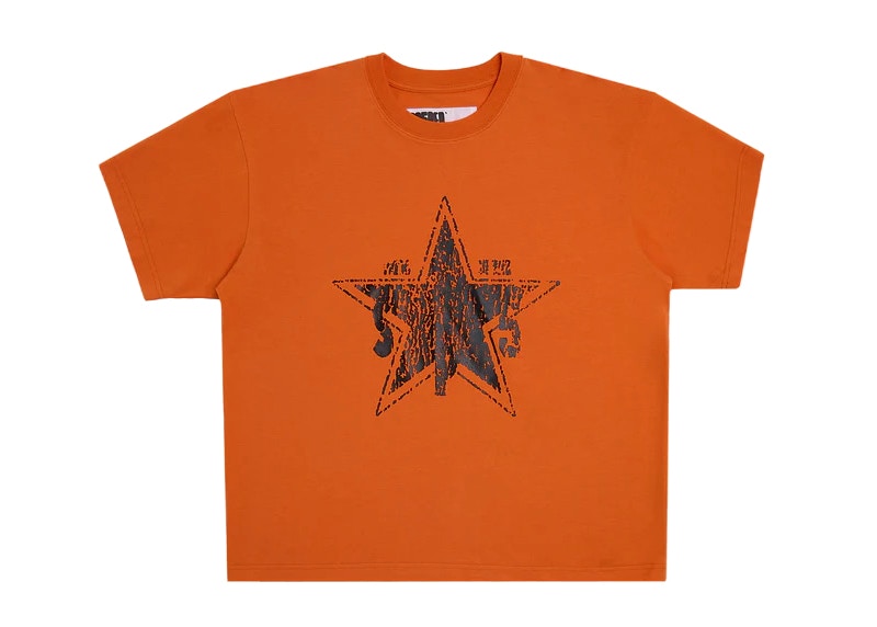 Sp5der Big Star Tee Oranje