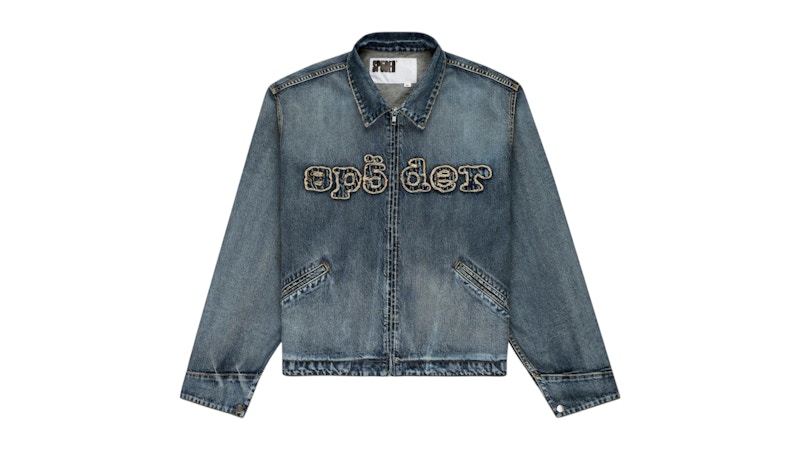 Sp5der Work Jacket Light Wash Blauw