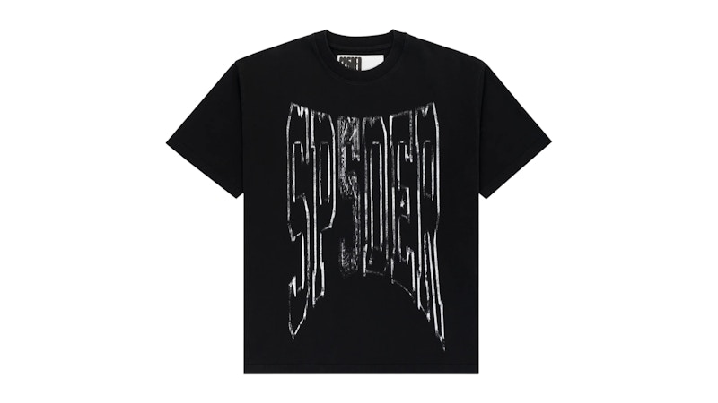 Sp5der Diffused Collegiate Tee Zwart