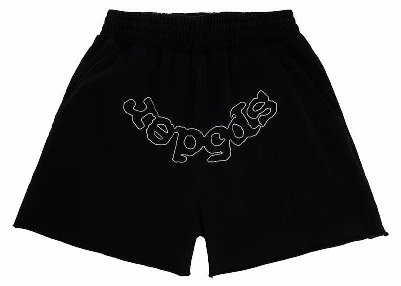 Sp5der OG Logo Embroidered Sweatshort Zwart