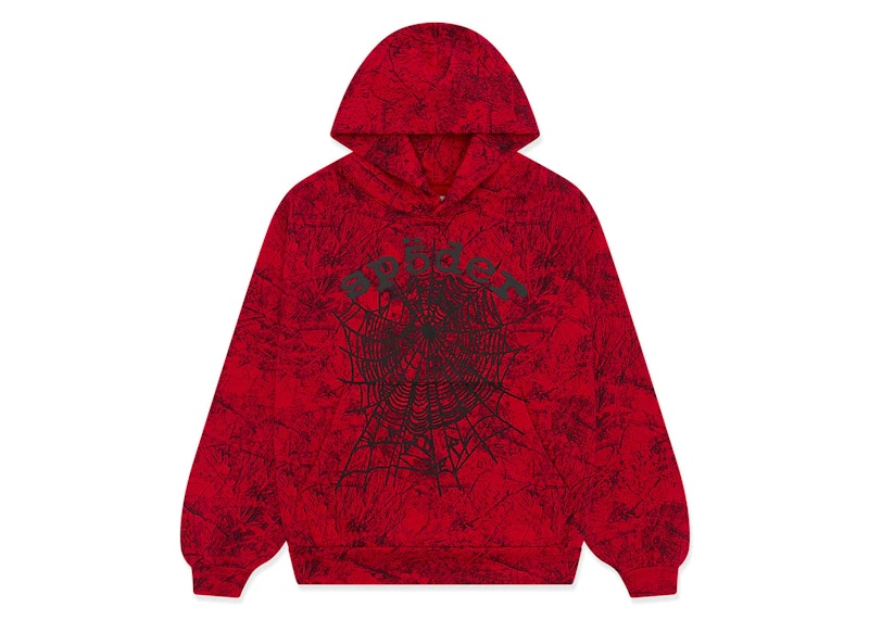 Sp5der OG Tree Camo Hoodie Rood
