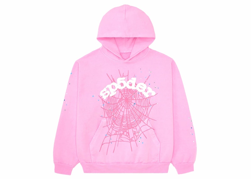 Sp5der OG Web Hoodie Roze