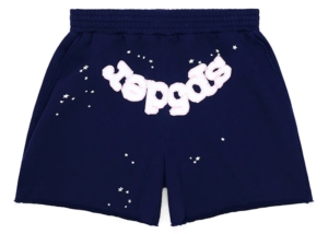 Sp5der OG Web Logo Sweat Short Blauw