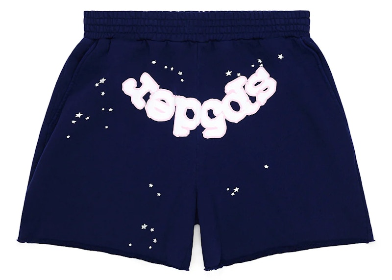 Sp5der OG Web Logo Sweat Short Blauw