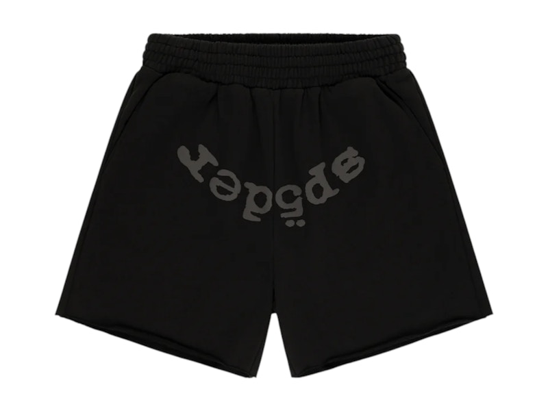 Sp5der OG Web V2 Rhinestone Short Zwart