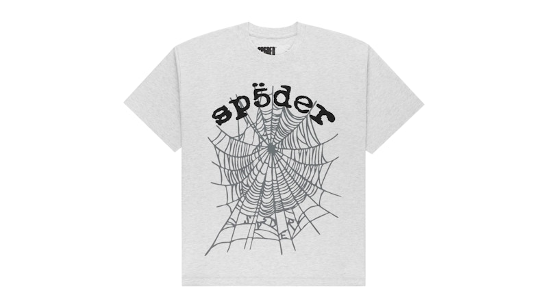 Sp5der OG Web V2 Tee Heather Grijs