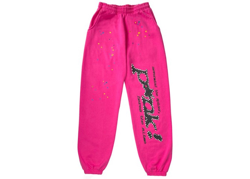 Sp5der P*NK Sweatpants Roze