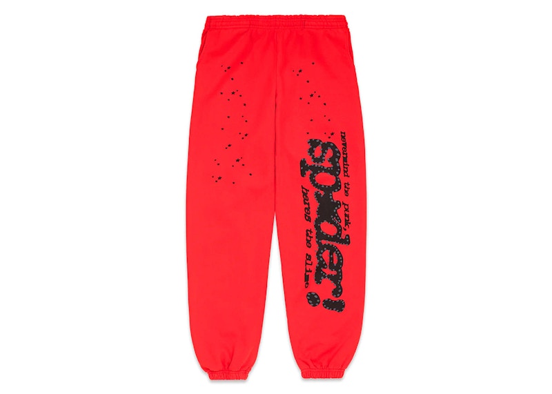 Sp5der P*NK V2 Sweatpant Rood