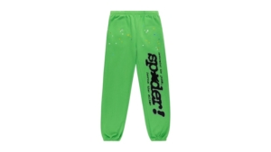 Sp5der Punk V2 Rhinestone Sweatpant Bright Groen