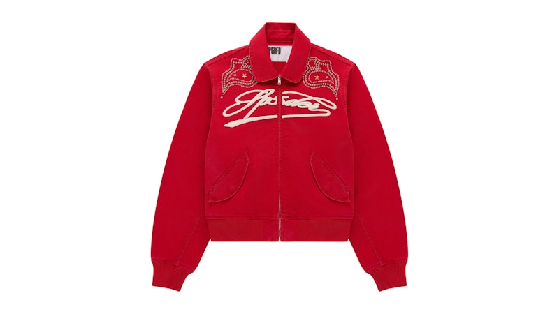 Sp5der R-05 Script Bomber Jacket Rood