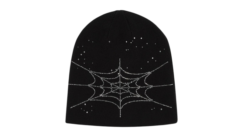 Sp5der Rhinestone Silk Skully Zwart