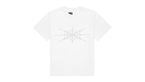 Sp5der Rhinestone Silk Tee Wit