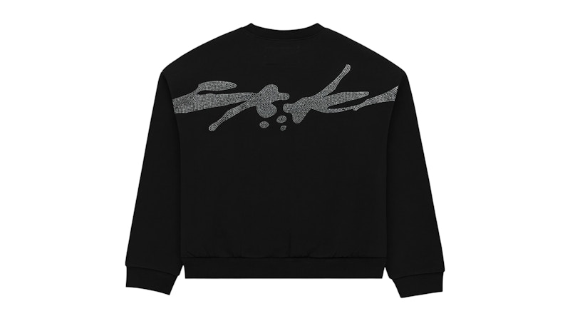 Sp5der Rhinestone TM Crewneck Zwart