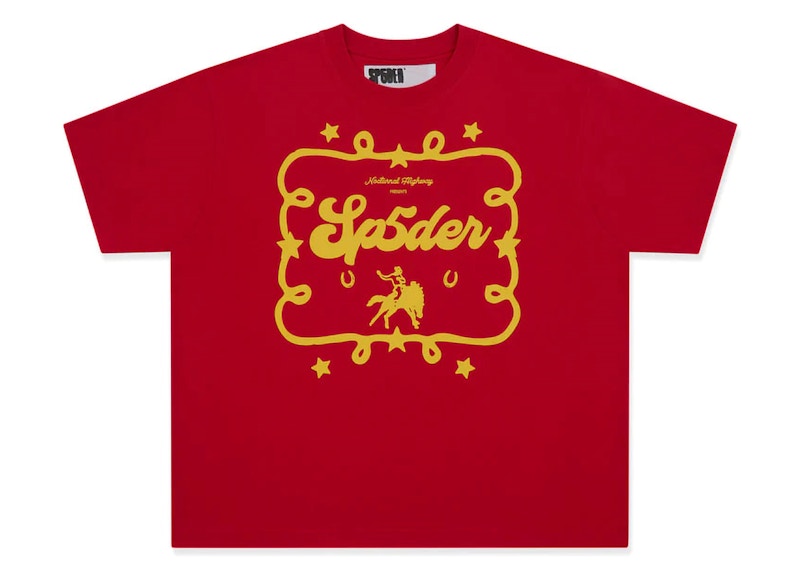 Sp5der Rodeo Poster Tee Rood