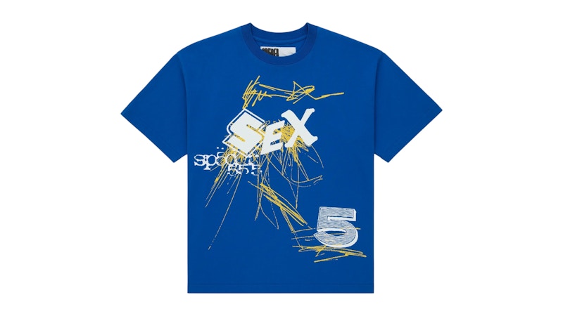Sp5der Scribble Tee Blauw