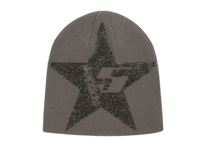 Sp5der Star Rhinestone Skully Slate Grijs