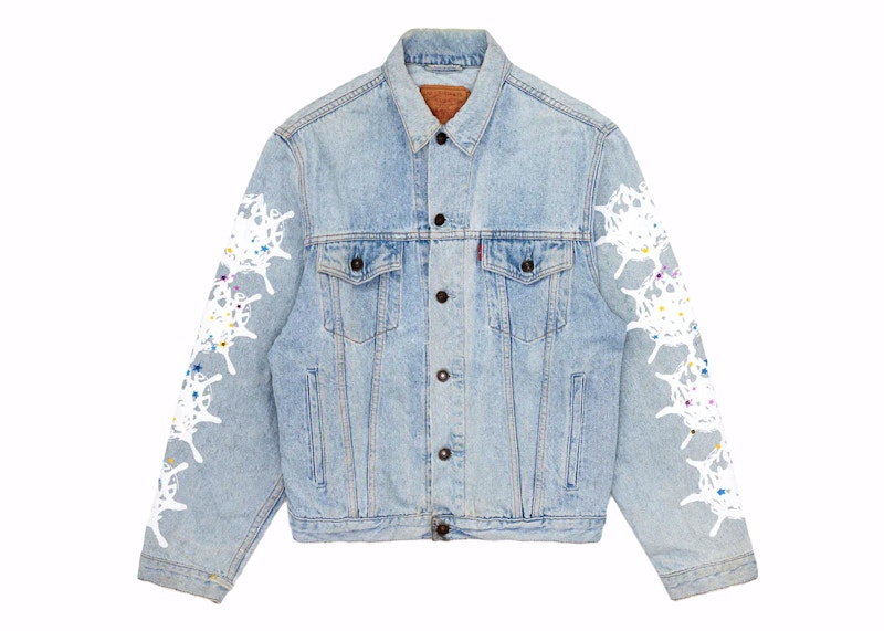 Sp5der Vintage Web Trucker Jacket Blauw