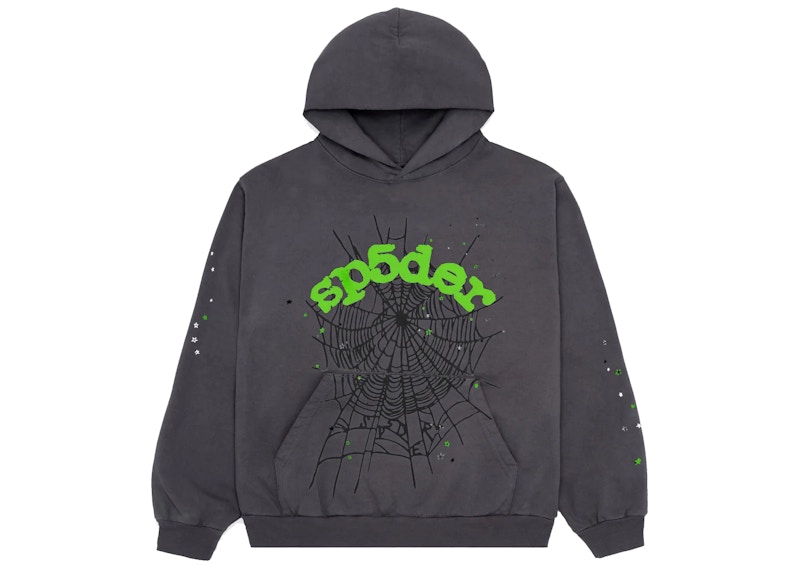 Sp5der Wait Web Hoodie Slate Grijs
