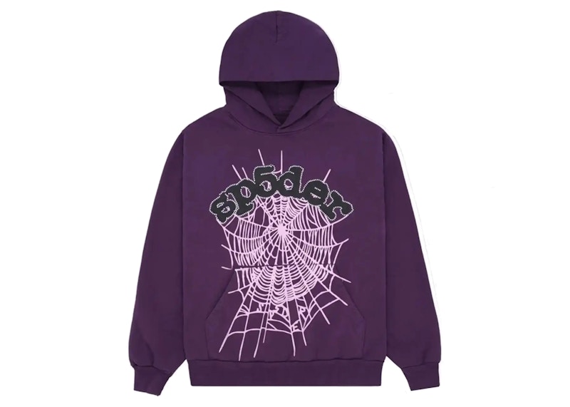 Sp5der Web Hoodie Paars