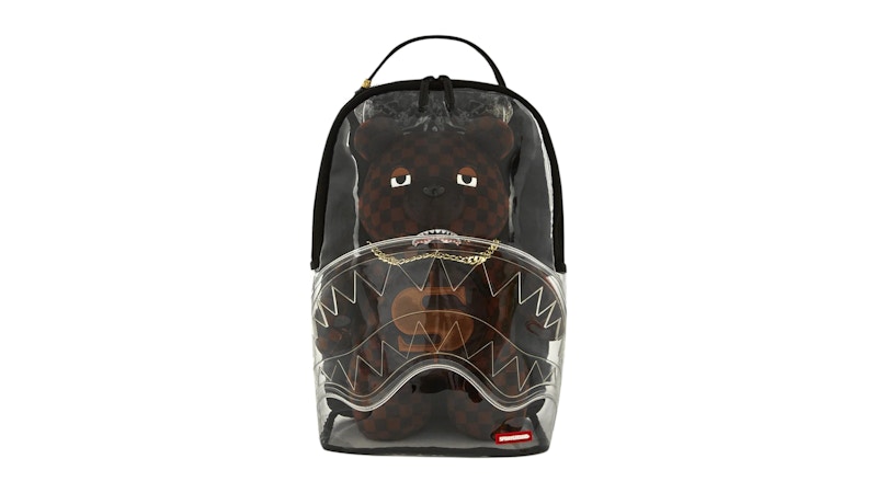Sprayground Clear Sharks In Paris Bear Backpack Multicolor