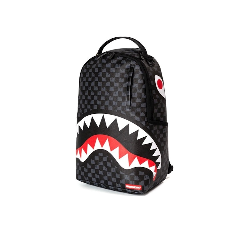 Sprayground Drip Check Shark Backpack Checker Zwart