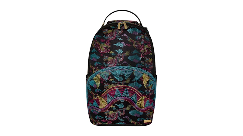 Sprayground Embroidered Dragons DLX Backpack Multicolor