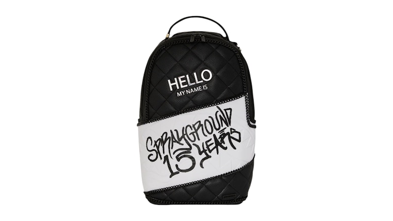 Sprayground Hello My Name Is 15 Years Quilted Backpack Multicolor
