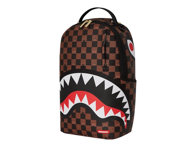 Sprayground Peeking Character Check Backpack Backpack Zwart