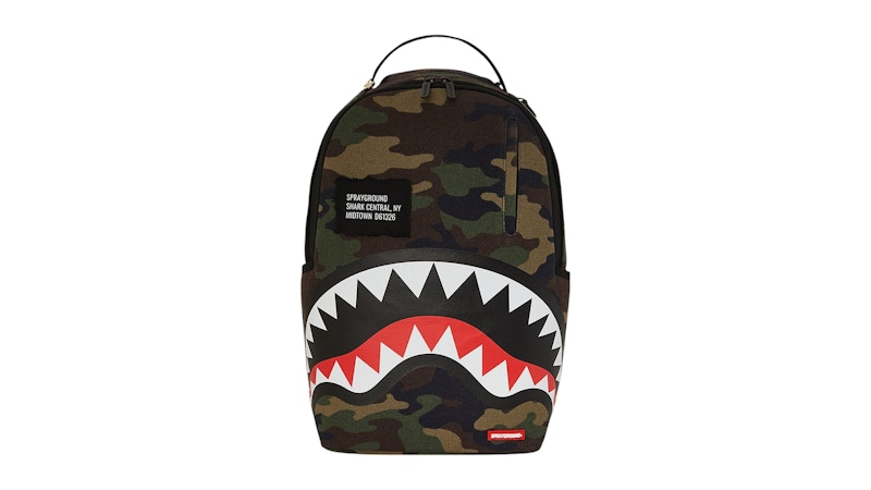 Sprayground Shark Central Camo DLXS Backpack Multicolor