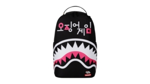 Sprayground Squid Game Collab Logo Lockup Backpack Multicolor