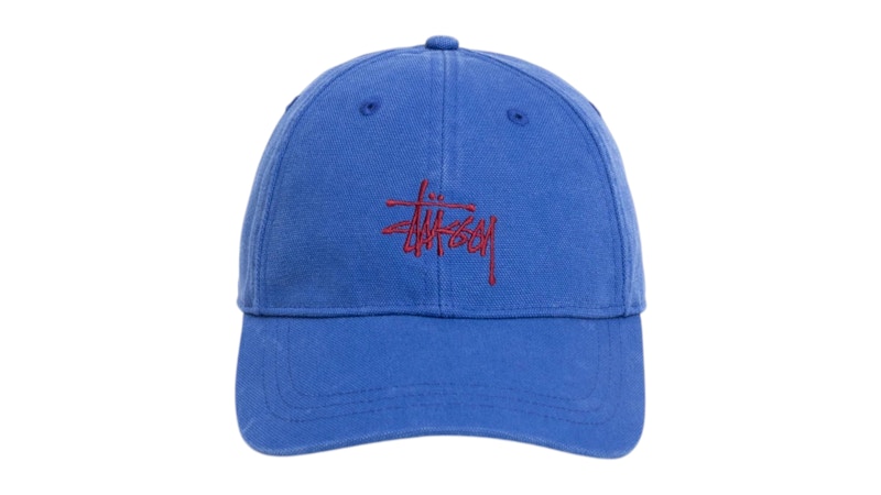 Stussy Basic Canvas Cap Royal Blauw